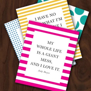 Andy Dwyer Quotes - Downloadable Printable Wall Art - 4 pack - Parks & Recreation