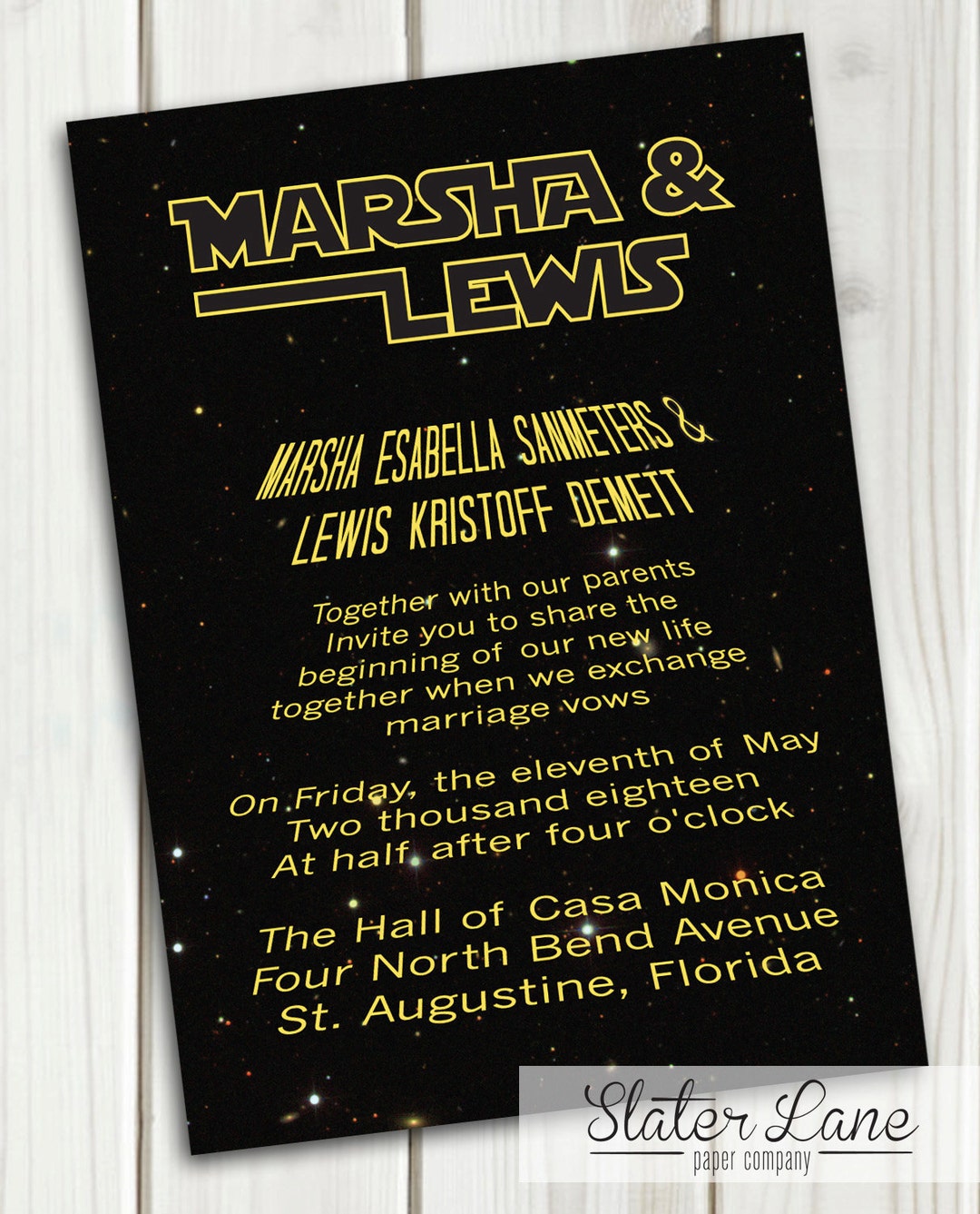Star Wars Wedding Invitation Theme - Printable Download - Custom ...