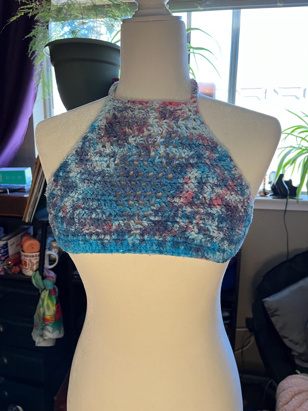 Triangle Halter Top Pattern Handmade Crochet Halter Top Triangle Cutout Size X Small - Etsy