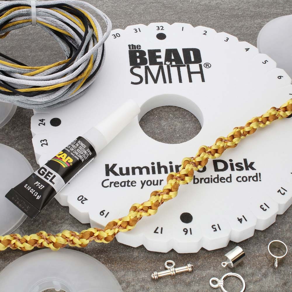 Beadsmith Kumihimo Starter Kit, Braiding for Beginners, Perfect Gift for  DIY Jewellery Enthusiasts 