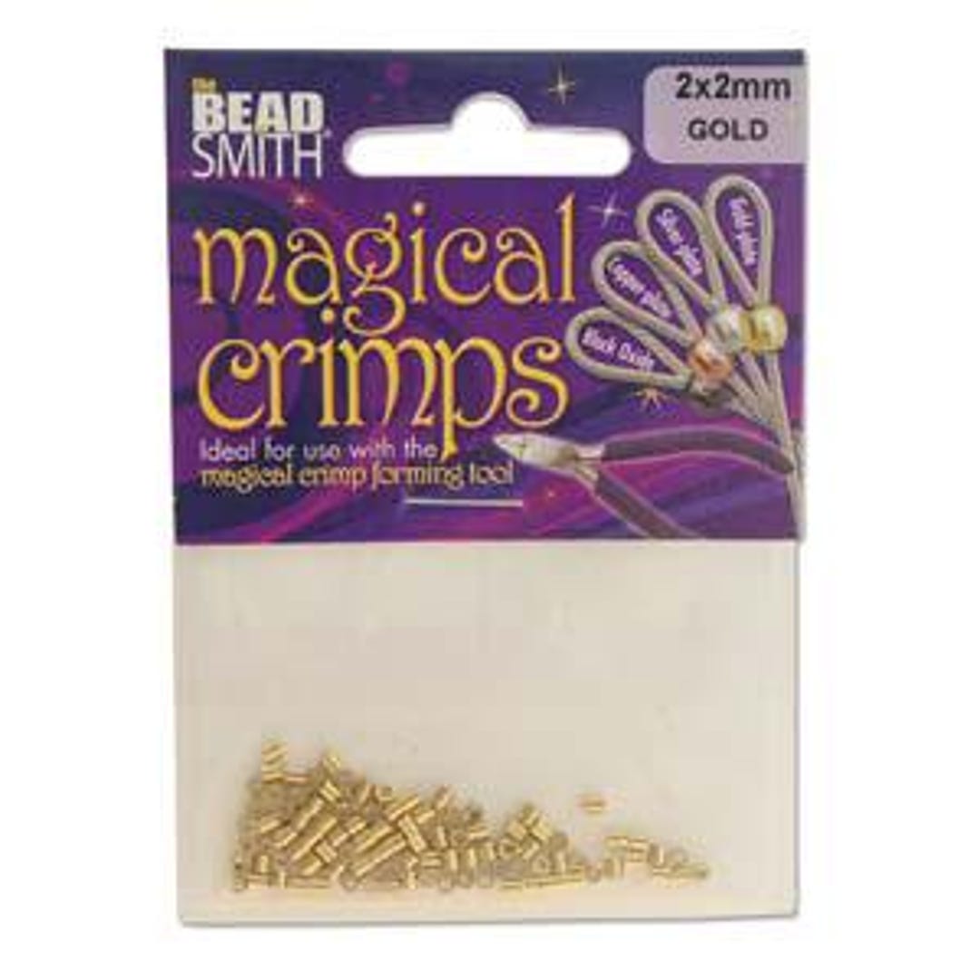 Beadsmith Magical Crimp Tubes 2mm Gold Plated (100pcs) - Perfect for ...