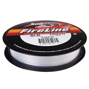 6 Lb Smoke Fireline Braided Beading Thread .006 Avg Diameter 50 Yards 