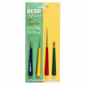 Beadsmith Bead Reamer Set, 4-Piece Precision Bead Crafting Tools, Ideal for Jewellery Making & Beading, Perfect Gift for Crafters