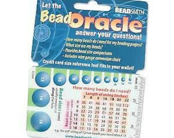 Bead Oracle Card – Beading Information, Bead & Wire Gauge Sizer