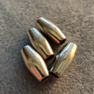 Pewter Smooth Barrel Bead (5x18mm) x 1