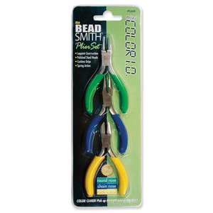 Beadsmith Color ID Mini Pliers Set, 3 Piece Jewellery Making Tools, Compact Beading Pliers, Perfect Gift for Crafters