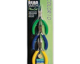 Perlenschmied Color ID Mini-Zangen-Set, 3-teilige Werkzeuge zur Schmuckherstellung, kompakte Perlenzangen, perfektes Geschenk für Handwerker