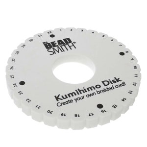 Kumihimo 6&quot; Round Braiding Disk, DIY Jewellery Crafting Tool with instructions, Great gift for Craft lovers