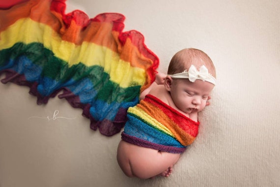 rainbow newborn wrap