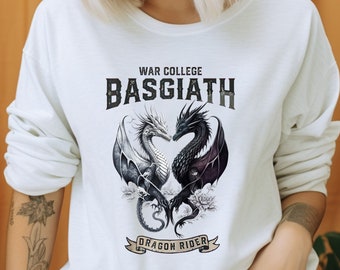 Basgiath War College Sweatshirt, Dragon Rider Sweatshirt, Fourth Wing Sweatshirt, Iron Flame Sweatshirt, Fourth Wing Apparel, Gift for Her