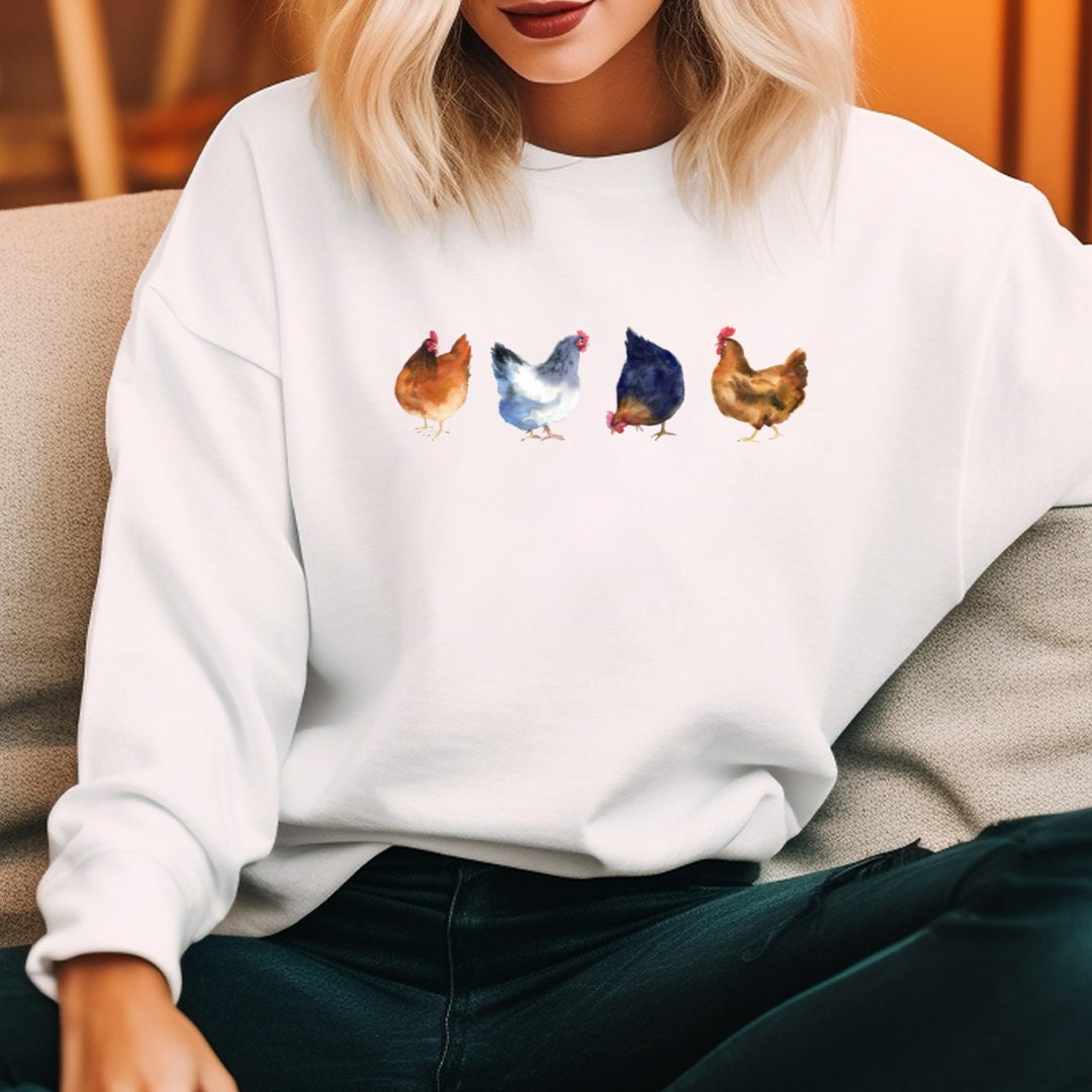 Chicken Sweatshirt, Crazy Chicken Lady Shirt, Gift for Chicken Lover