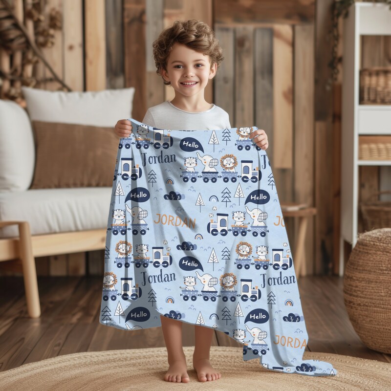 Circus Amusement Park Pattern Print Blanket