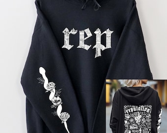 Reputation Hooded Sweatshirt, Vintage Reputation Sweatshirt, Snake Hooded Sweatshirt, Eras Hooded Sweatshirt, Rep Sweatshirt