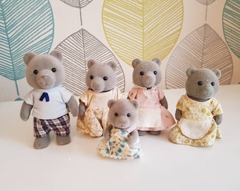 Familia de osos de Sylvanian Families de época