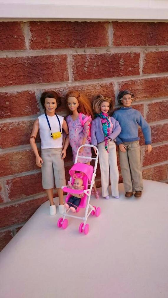 Barbie dolls Full Happy family set of 5 plus tiny baby in | Etsy