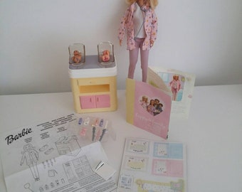 Barbie doll doctor with baby twins happy family range
