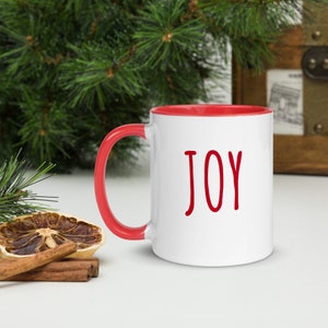 Comfort And Joy Mug, Christmas Mug, Holiday Decor, Christmas Decor, Comfort  And Joy Cup, Holiday Mugs Sublimated Design, Cozy Coffee Mug, BLACK 
