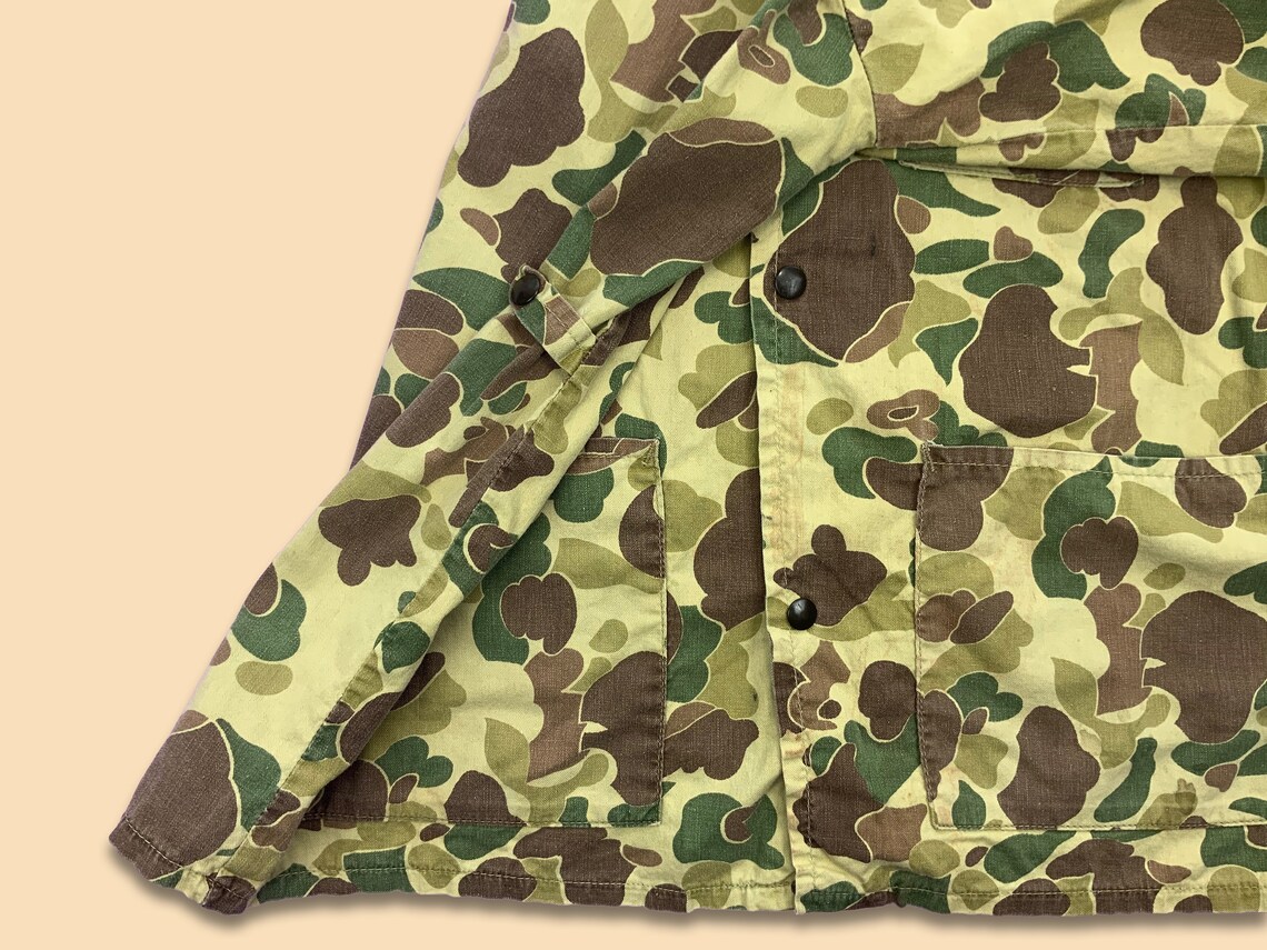 Vintage 50s/60s Duck Camo Camouflage Hunting Collared Shirt Etsy