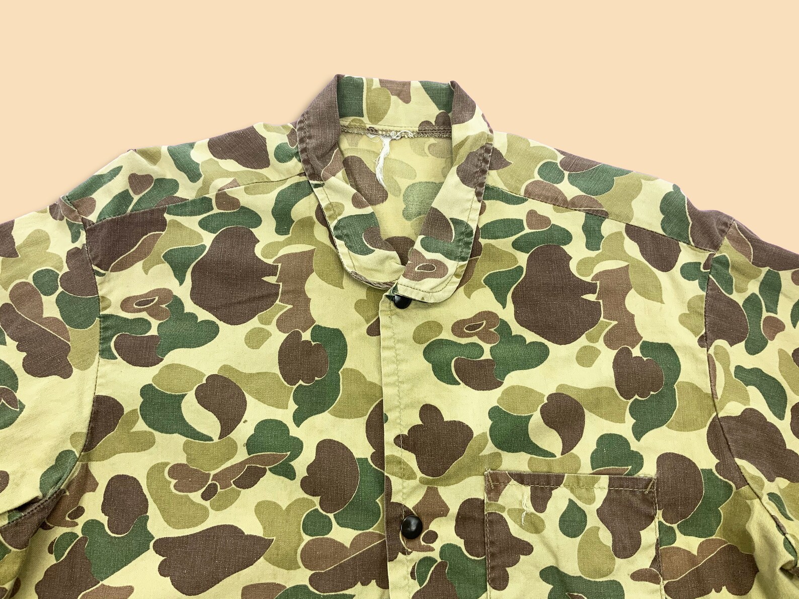 Vintage 50s/60s Duck Camo Camouflage Hunting Collared Shirt Etsy