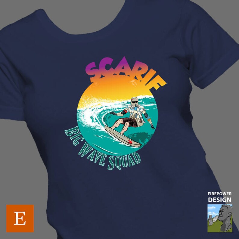 Scarif Big Wave Squad Mens Unisex Womens Ladies Tshirt T-shirt Tee Shoretrooper tshirt Stormtrooper tshirt Rogue One image 8
