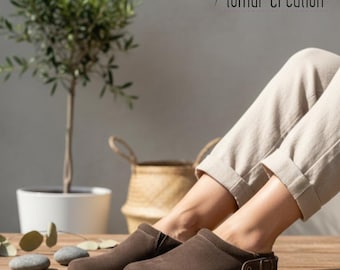 Handmade Soft Suede Barefoot Clogs: Adjustable Strap, Wide Toe Box