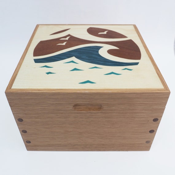 Simple Wave Box Simple Wood Box Designs Hardwood Custom Wooden Boxes