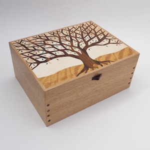 Large Wooden Jewellery Box,Tree of Life, Wooden Keepsake Box, Special Birthday Gift, Large Wood Box,Anniversary gift,Tree Box