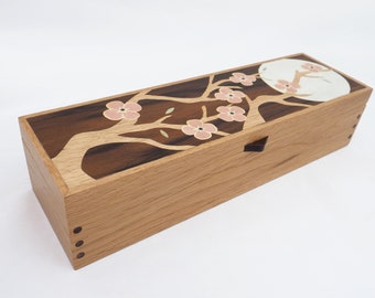 Wooden Jewellery Box| Cherry Blossom| Jewellery box| Watch box| Wood Anniversary| Luxury Christmas Gift| Wooden Box| Luxury Jewellery box