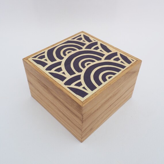 Einfache Schmuckschatulle Aufbewahrungsbox aus Holz Geschenkbox Seife Halskette 