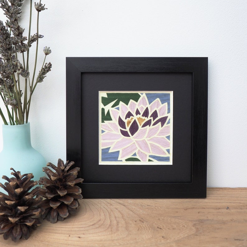 Small framed Art, Small flower Prints, Contemporary Floral Prints, Flower Wall Art, Stylish Framed Flower Prints, Colourful, Thank you gifts image 7