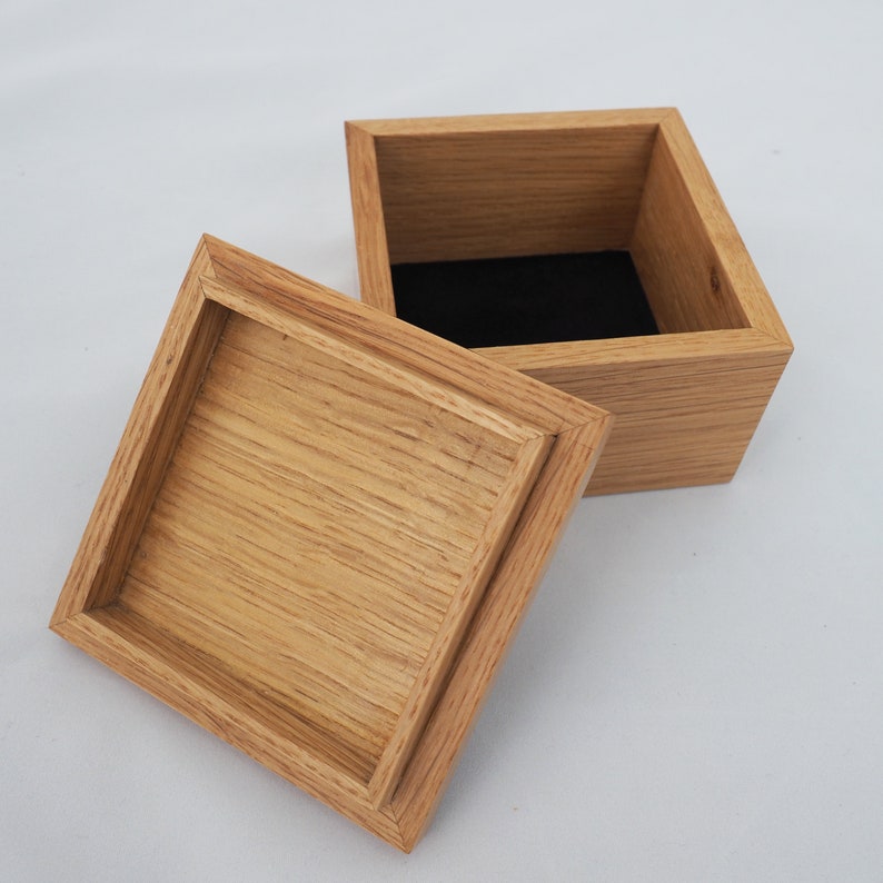 Wooden Trinket Box, Moon and Tree keepsake box, Small Jewellery box, Wooden Cufflinks box, Watch Box, Gifts for Him, Wooden Gift Box image 9