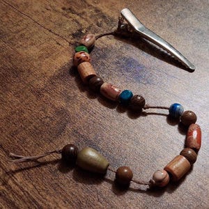 Pirate Hair Beads - Dangling Wood Bead Accessory - Pirate Costume and Cosplay Hair Clip In
