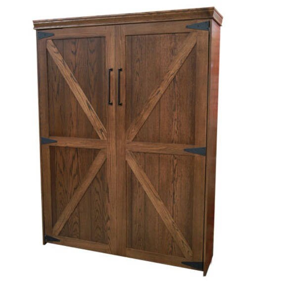 Oak Barn Face Queen Murphy Bed Oak Barn Face Queen Murphy Bed