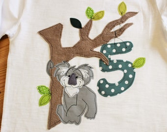 Geburtstagsshirt,KOALA,Shirt zum Geburtstag,Geburtstagszahl,Geburtstagshirt mit Koala