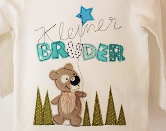 Geschwistershirt,Geschwistershirt mit Bär,Teddybär,BÄR,Kleiner Bruder,Kleiner Bruder Shirt,Bruder,Shirt für den kleinen Bruder
