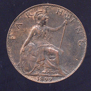 1899 Great Britain Farthing (Queen Victoria).