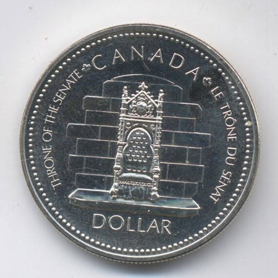 1977 Canada dollar silver Brilliant Trone of Senate
