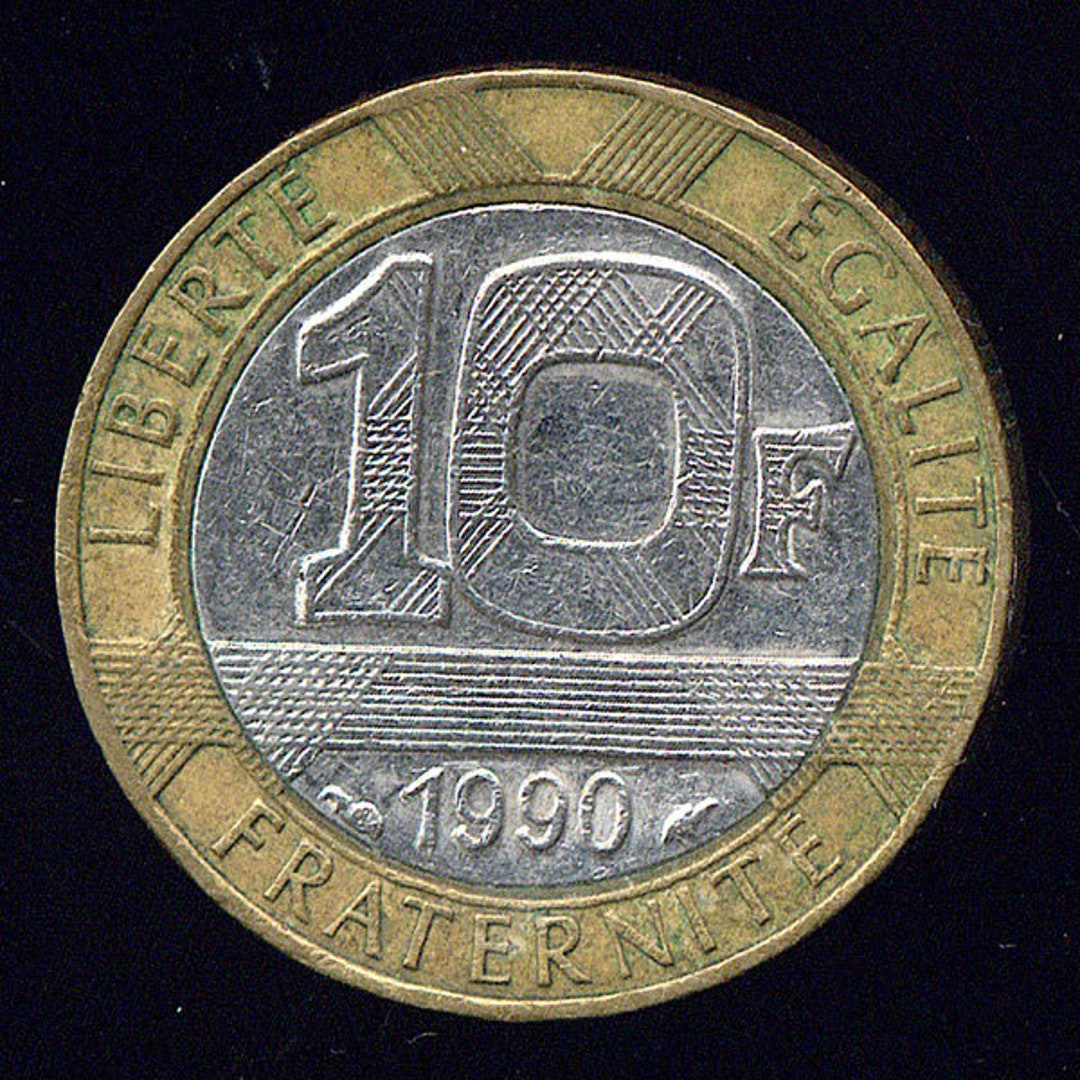 ♯フランス共和国:旧50フラン札と20centimes硬貨のセット ♯フランス共和国:旧50フラン札と20centimes硬貨のセット