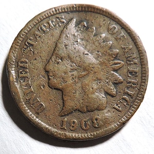 US 1908 Indian Head Cent
