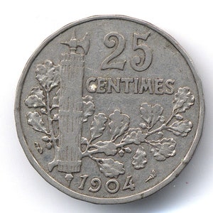 1904 France 25 Centimes