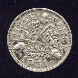 1931 Great Britain 3 Pence (King George V)