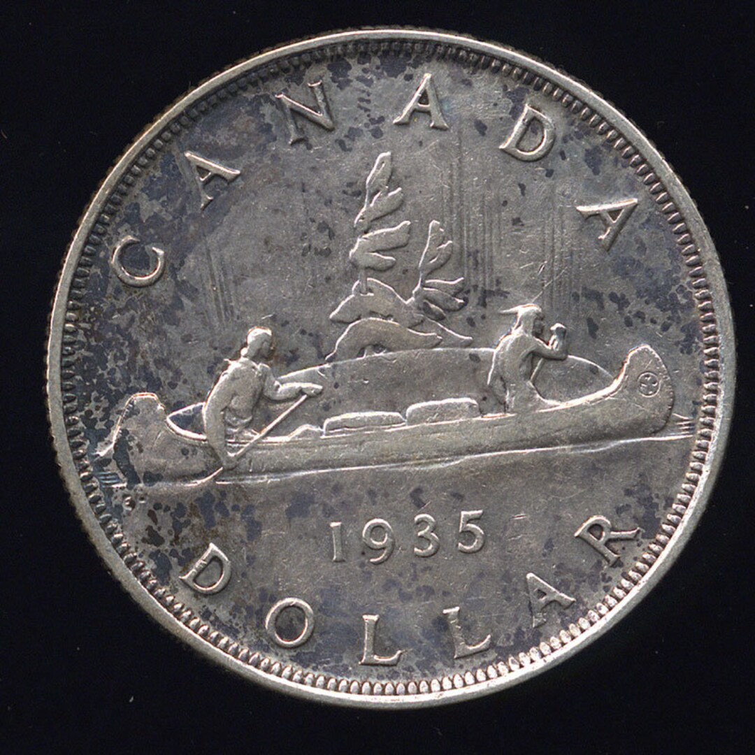 1935 Canada Silver Dollar king V Etsy