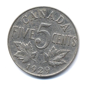 1929 Canada Near 6 Nickle