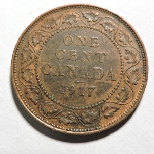 1917 Canadian 1-Cent Large (George V)