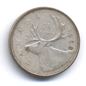 1968 Canada 25 cents Silver (Elizabeth II)