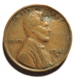 1941-D Lincoln Wheat Cent - VG or better