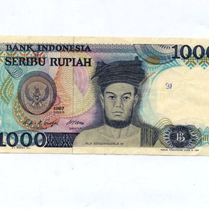 Bank Indonesia 1000 Rupiah Djakarta 1987