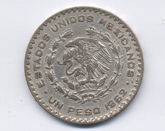 1962 Mexico 1 Peso Silver