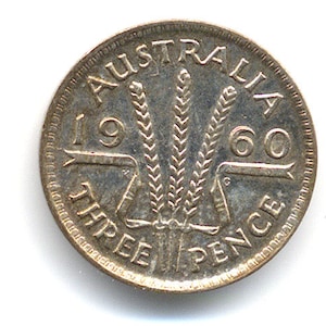 1960 Australia Silver Threepence - 3 Pence (Elizabeth II)