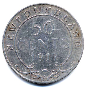 1917-C Newfoundland .50 Cents Silver (King George V)